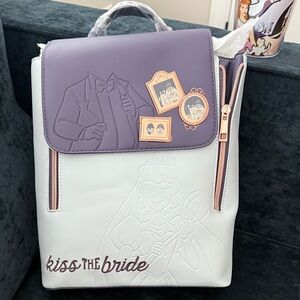 Disney Purple and White 'Kiss the Bride' Backpack
